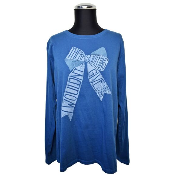 Life Is Good Blue There is Nothing I Wouldn't Give Long Sleeve T-Shirt-Women's L - Picture 3 of 8